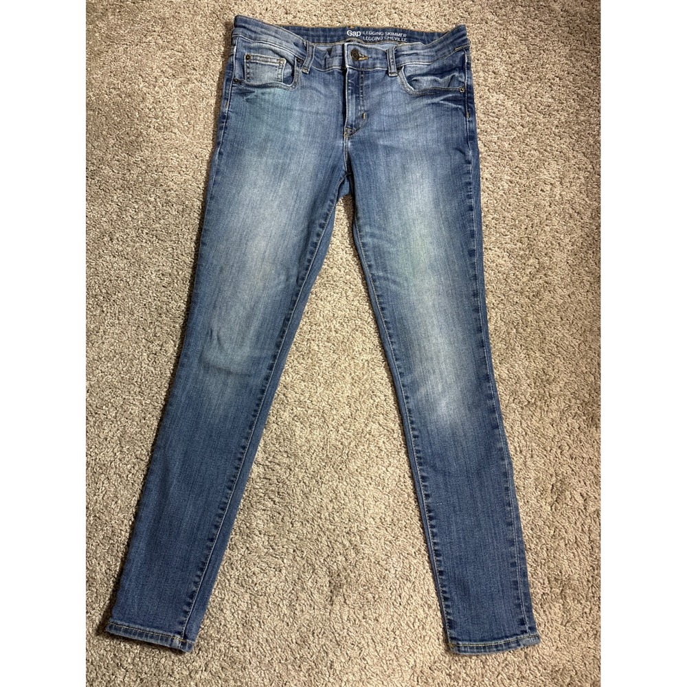 Gap Legging Skimmer Jeans Womens 4/27R Medium Wash Blue Skinny Denim Ankle